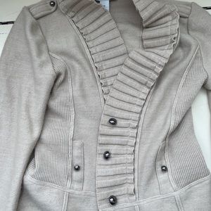 WHBM tan sweater/cardigan jacket